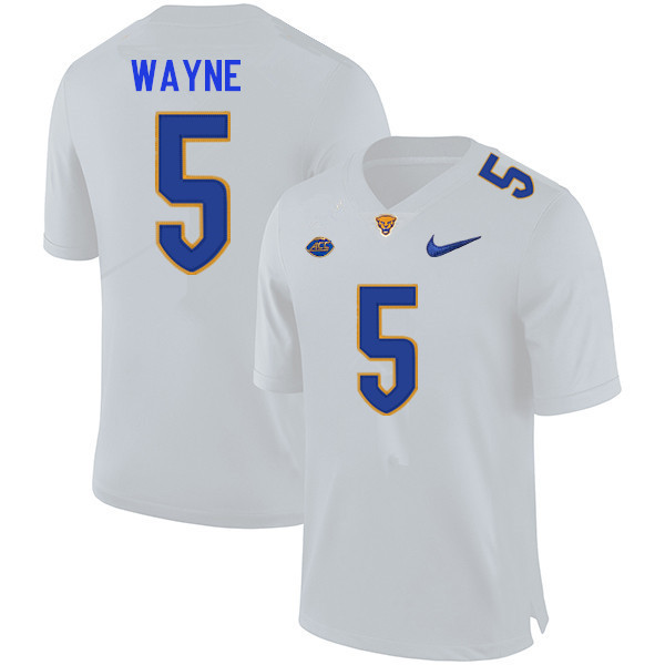 Men #5 Jared Wayne Pitt Panthers College Football Jerseys Sale-White